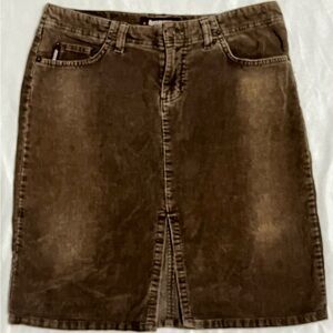 Bongo Jeans Brown Corduroy Hipster Skirt with Pockets Women’s Size 7